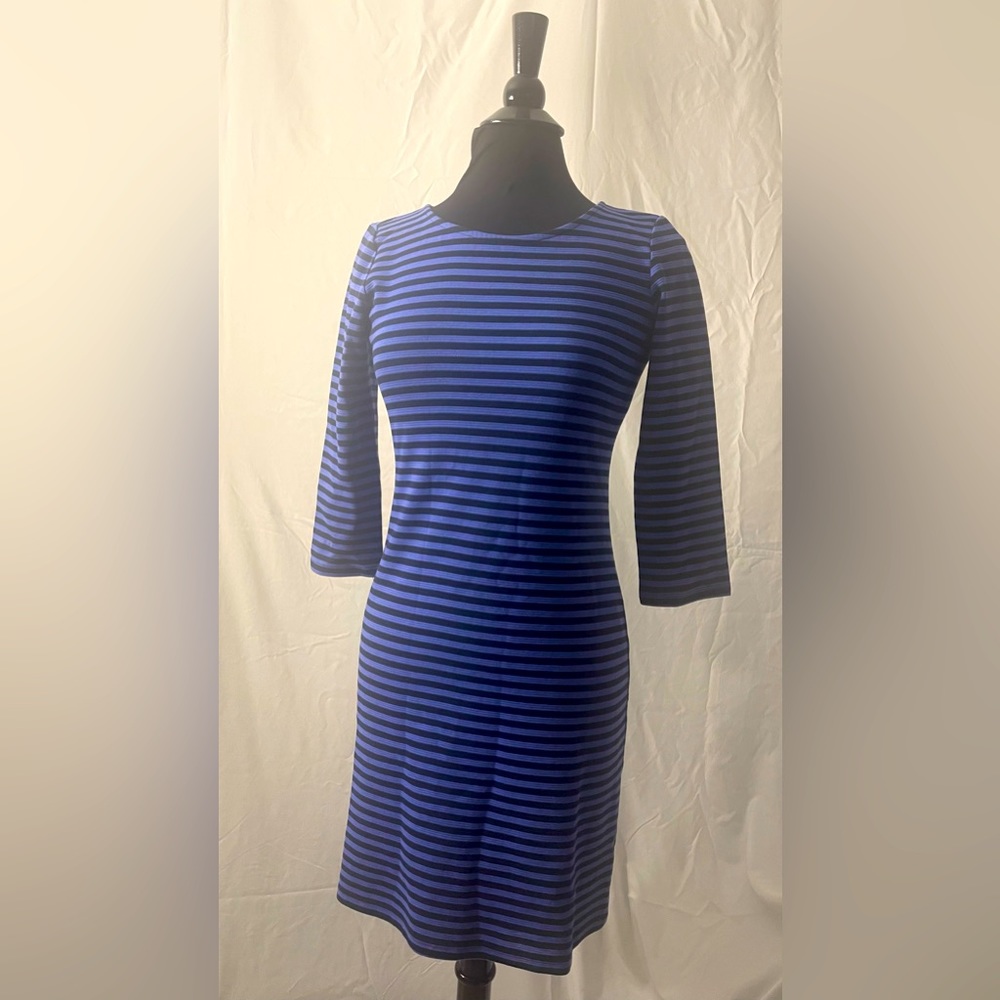 Blue striped dress
